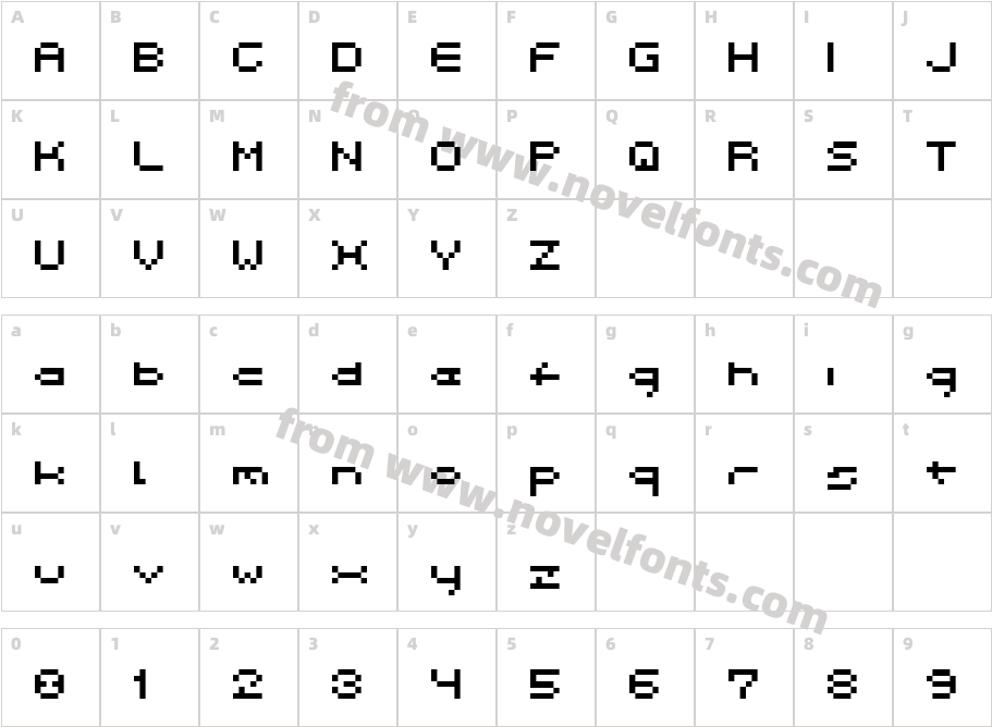 SpacebitCharacter Map