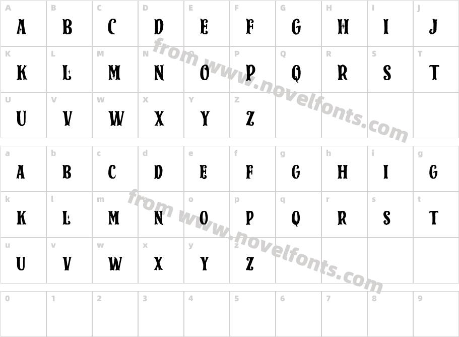 Spark Plug Serif DEMO RegularCharacter Map