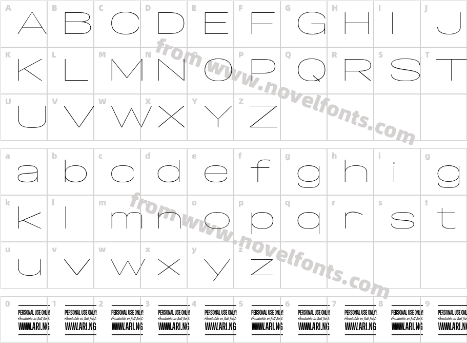 Specify PERSONAL Extraexpanded ThinCharacter Map