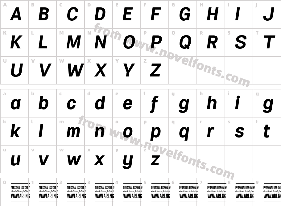 Specify PERSONAL Normal Bold ItalicCharacter Map