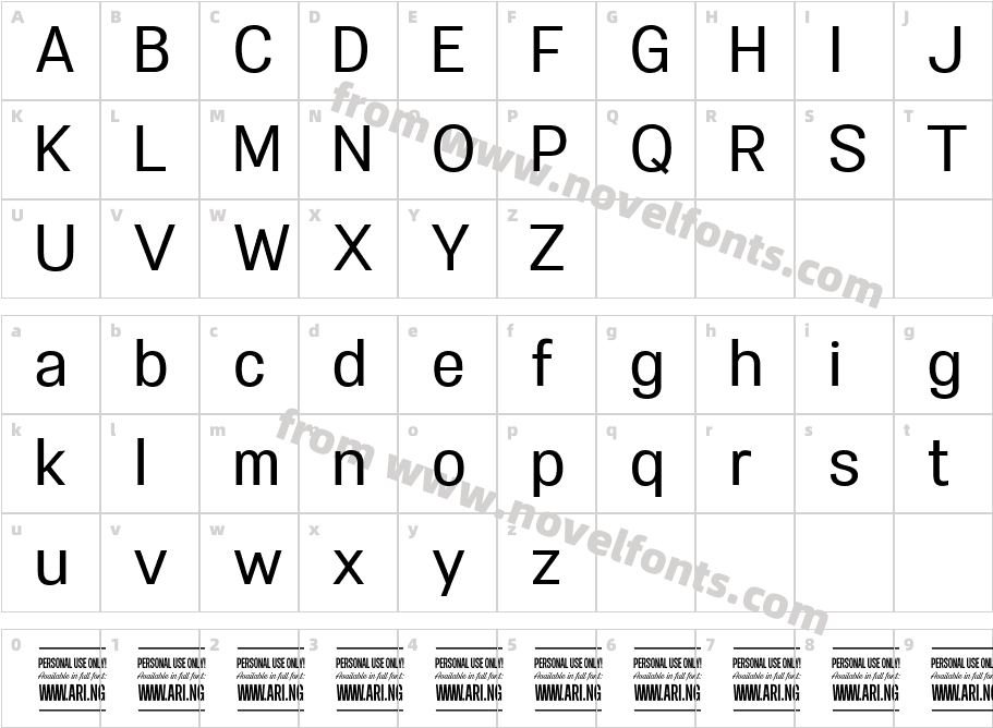 Specify PERSONAL Normal MediumCharacter Map