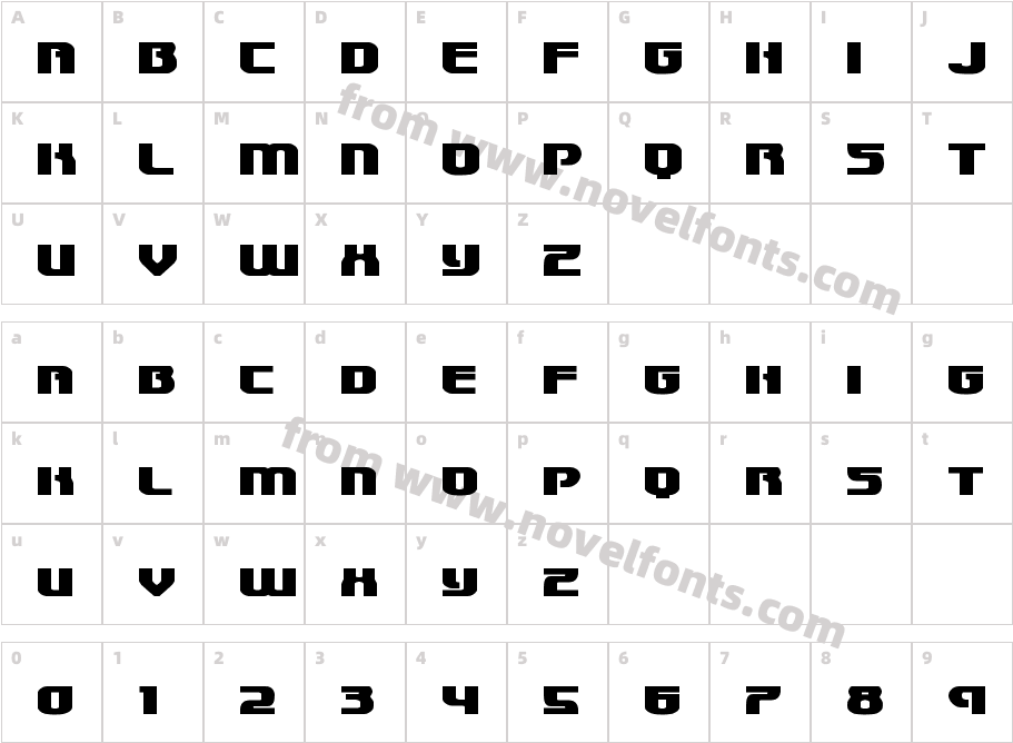 Speedwagon Extra-ExpandedCharacter Map