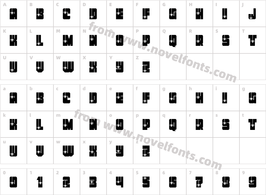 SpiderRegularCharacter Map