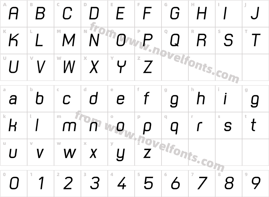 Spinn-ItalicCharacter Map