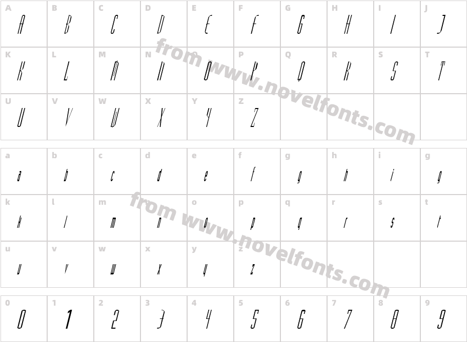 Splain ItalicCharacter Map