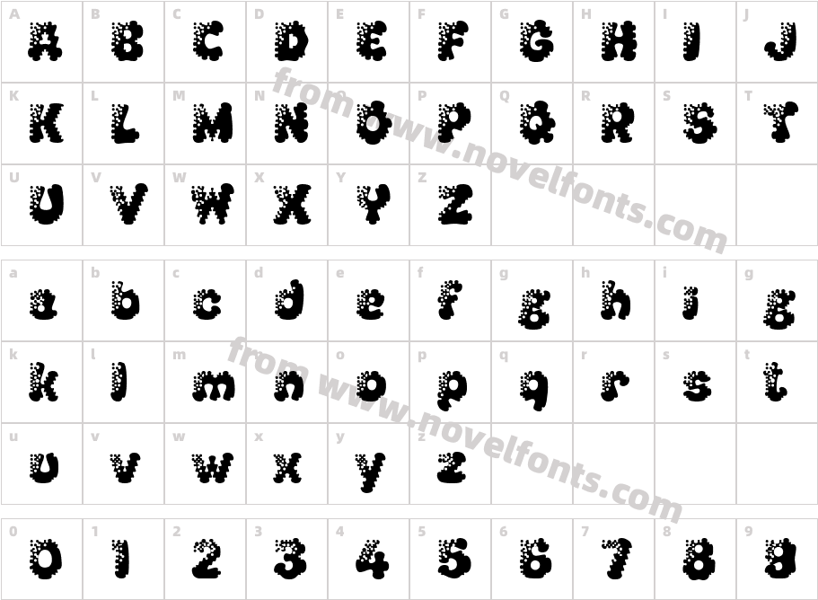 SplashExtraBoldCharacter Map