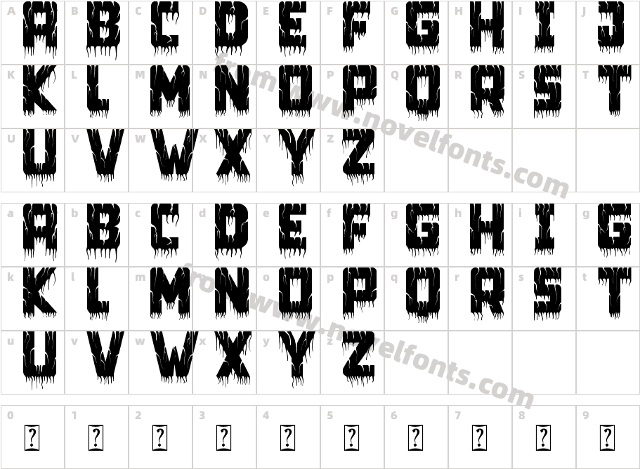 Spooky Grave - Personal useCharacter Map