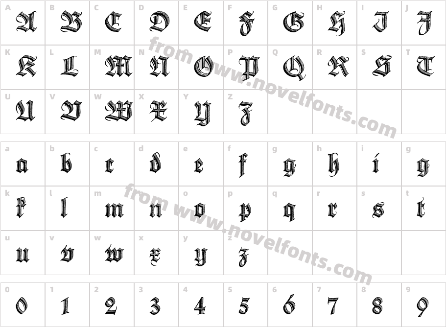 Deutsche ZierschriftCharacter Map