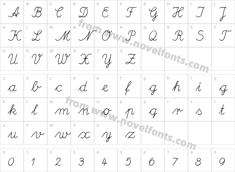 DeutscheNormalschriftCharacter Map