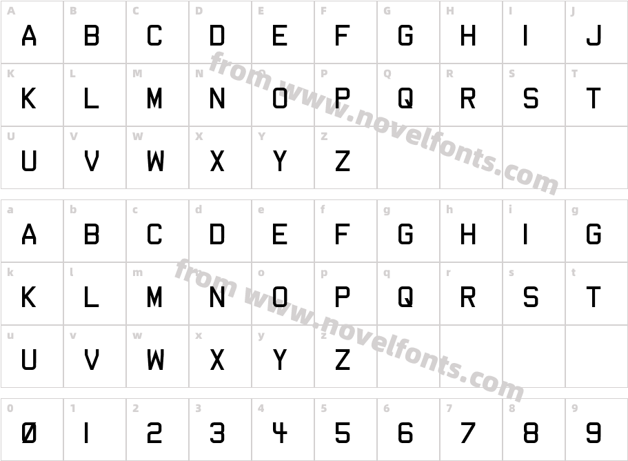 Dev GothicCharacter Map