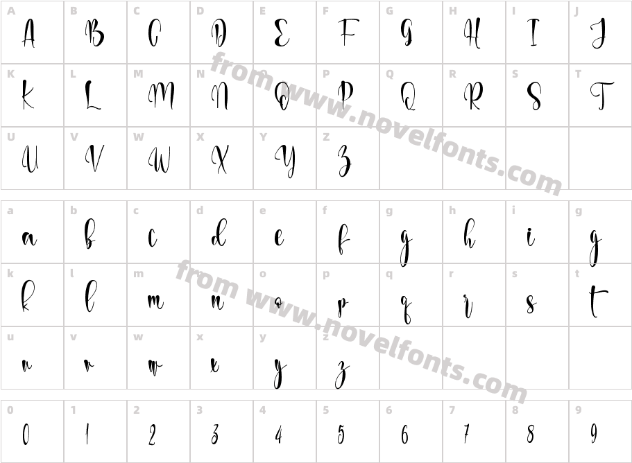 Springleaf - personal useCharacter Map