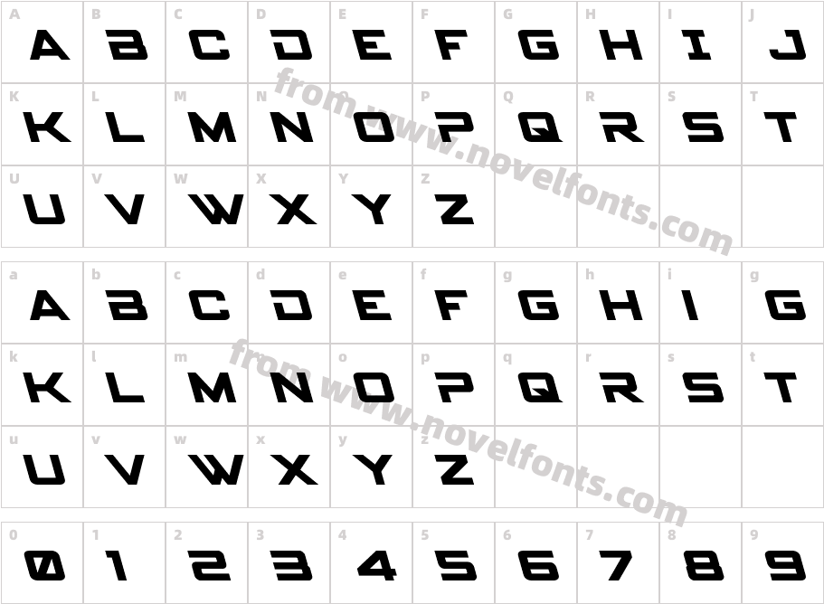 Spy Agency LeftalicCharacter Map