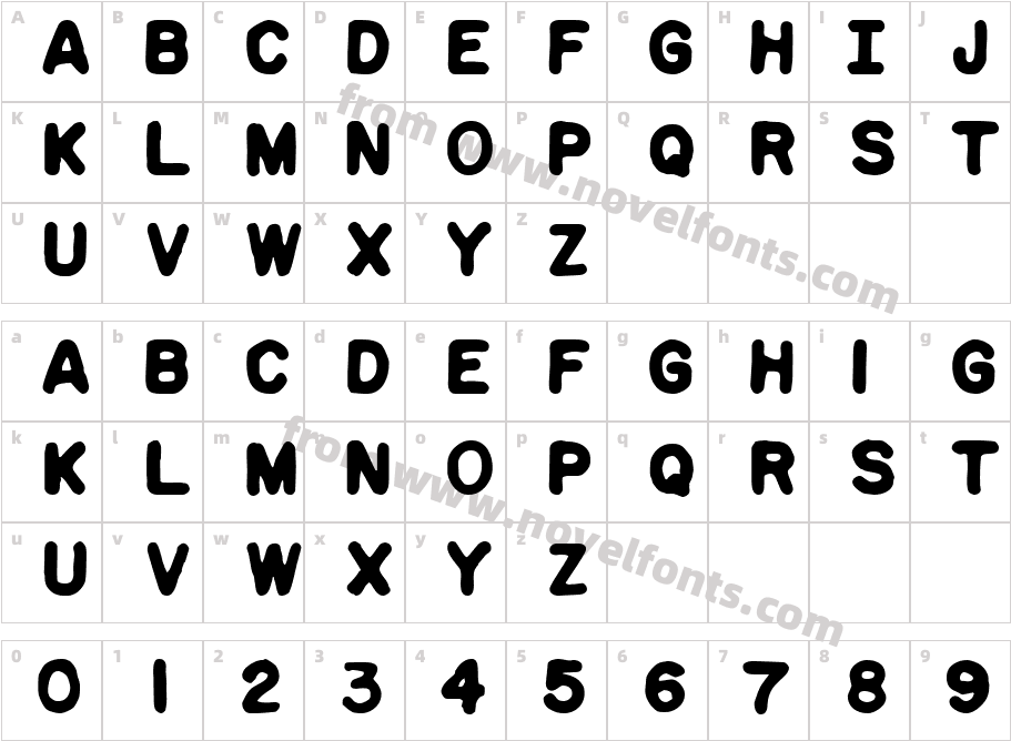 Squa Tront!Character Map