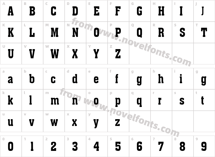 Ache Condensed BoldCharacter Map