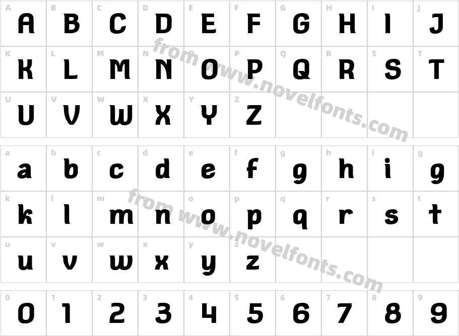 Square Antiqua BoldCharacter Map