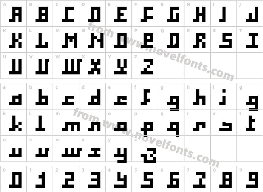 Square BoldCharacter Map