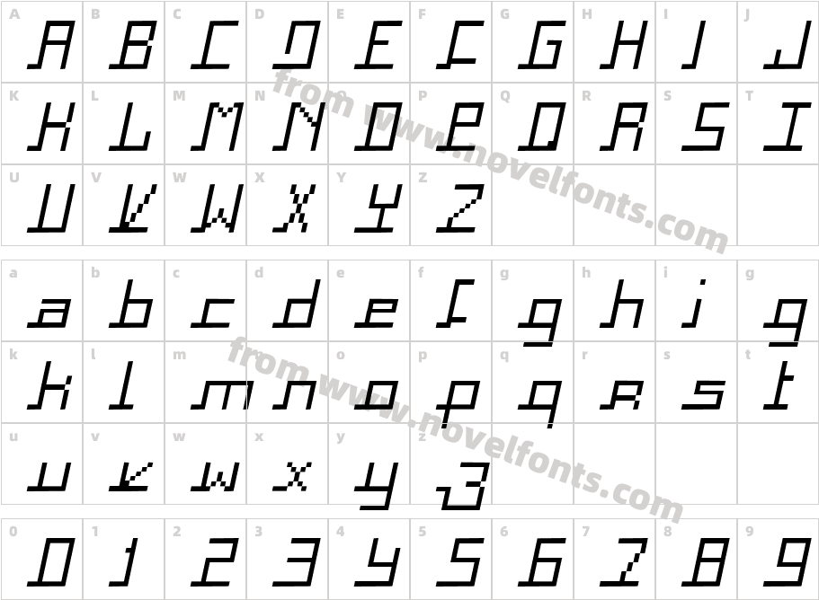 Square ItalicCharacter Map