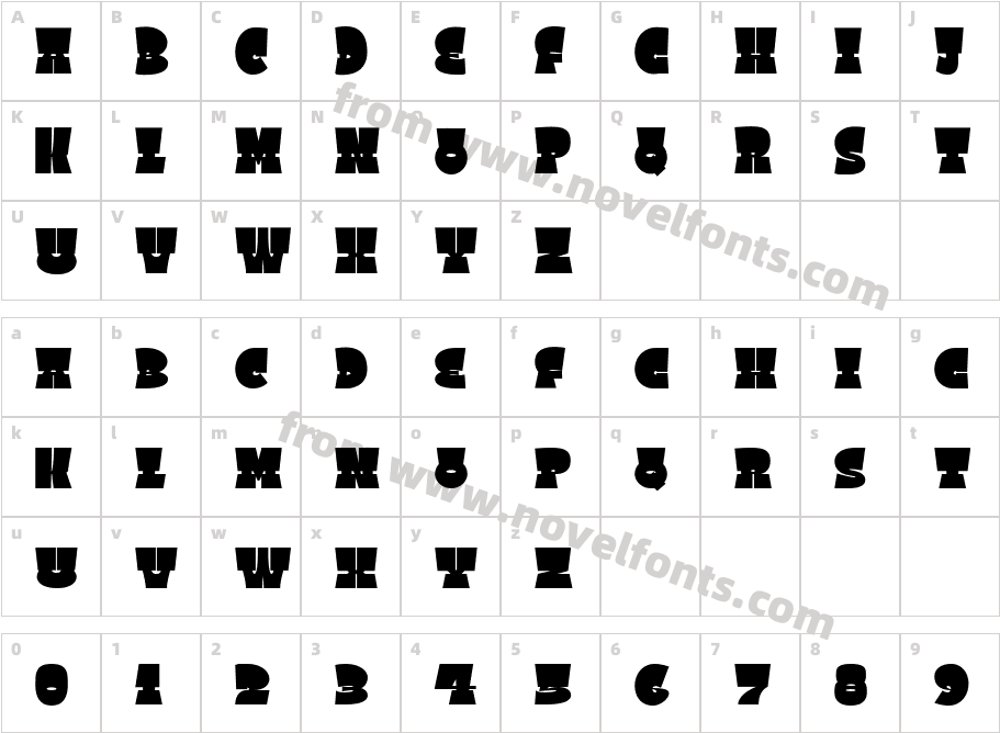 Square Spray RegularCharacter Map