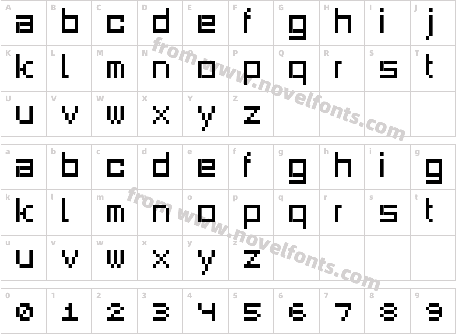 SquareDance03Character Map