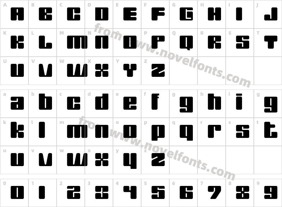 SquareWiseCharacter Map