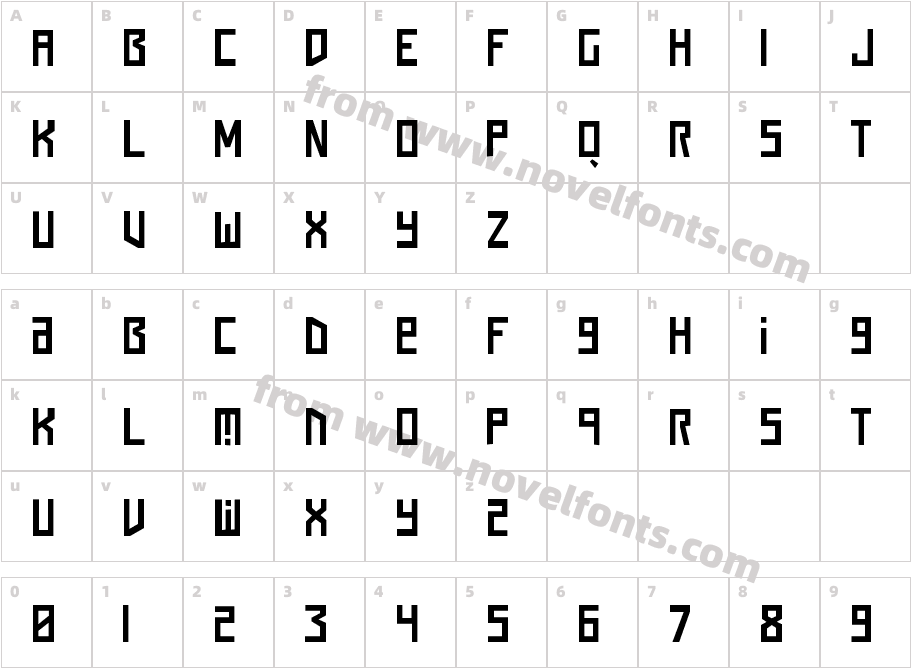 Squaren Daren NCCharacter Map