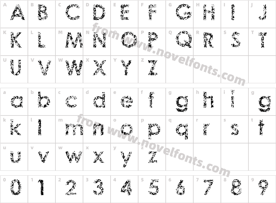 StaccatissmoCharacter Map