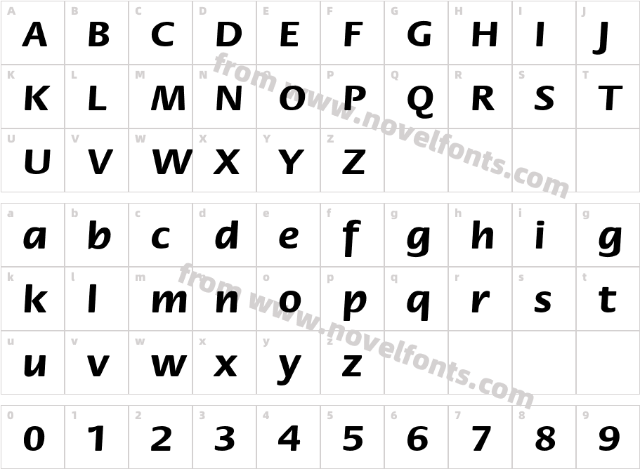 StackExt-BoldCharacter Map