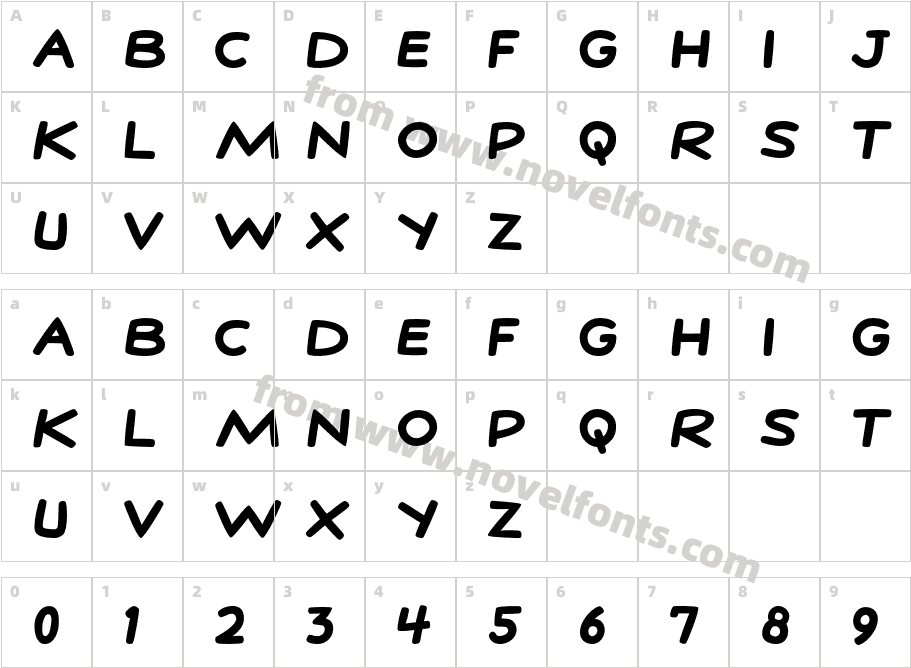 StanLee-BoldCharacter Map