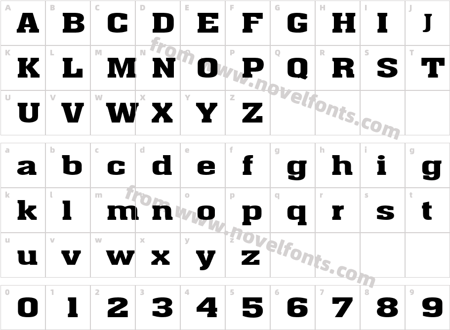 Ache Extended BoldCharacter Map