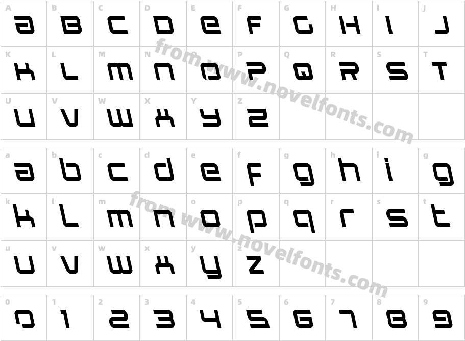 Star Eagle LeftalicCharacter Map