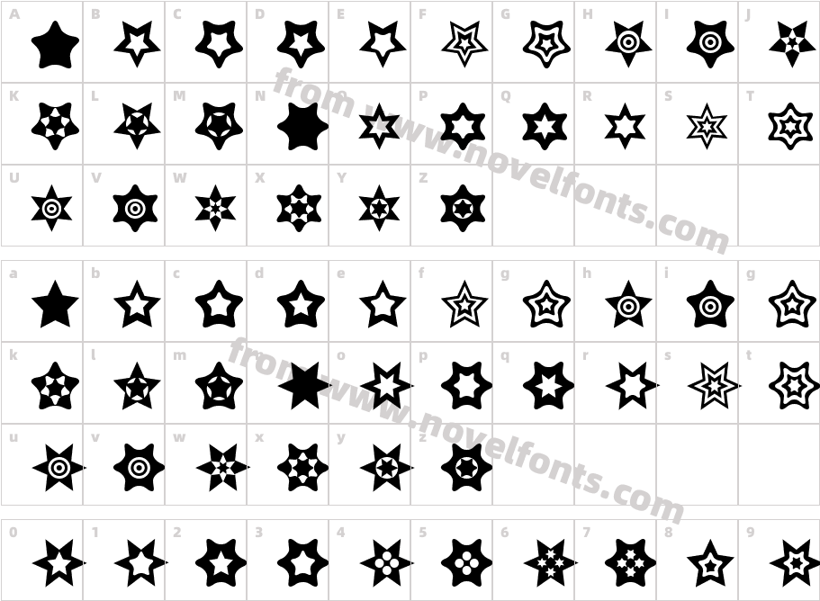 Star ThingsCharacter Map