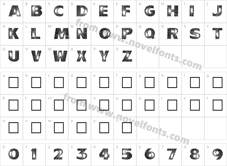 Starburst RegularCharacter Map