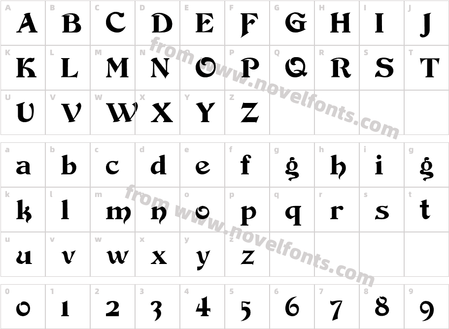 Devinne SwashCharacter Map