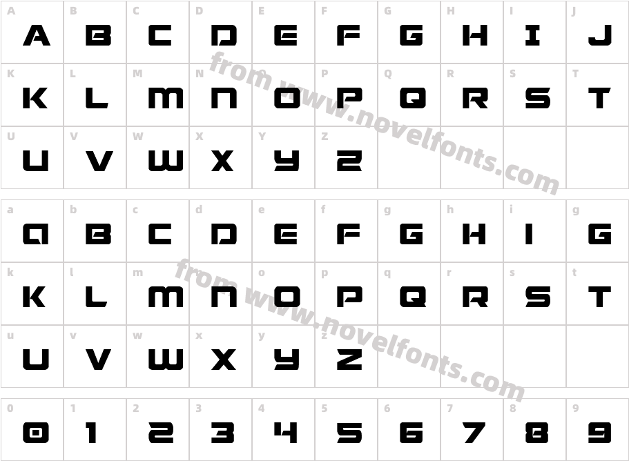 Starduster RegularCharacter Map