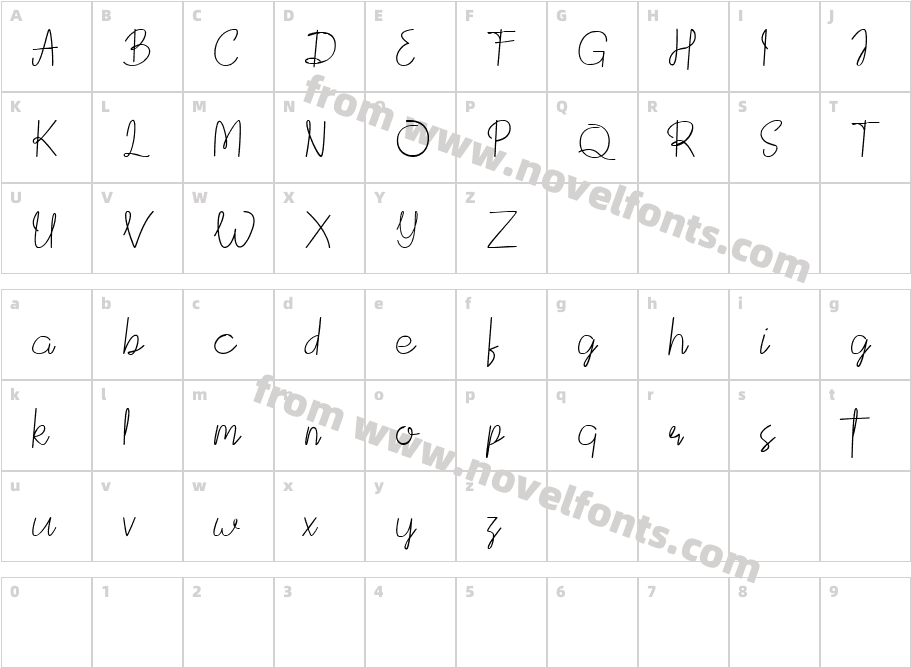 Devitaria RegularCharacter Map