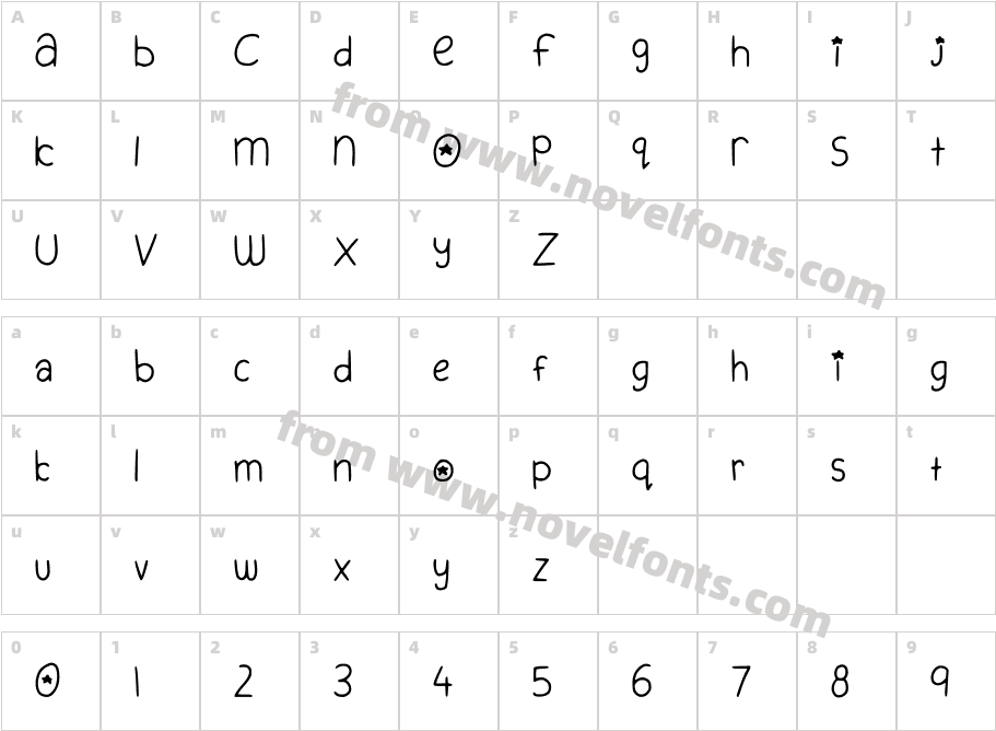 StarjumpCharacter Map