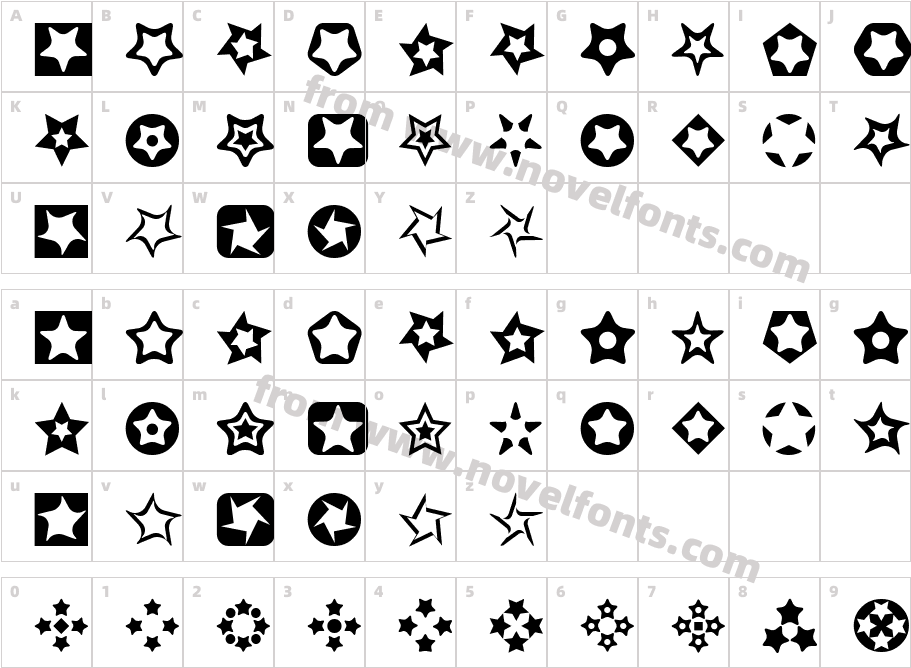 Stars for 3D FXCharacter Map