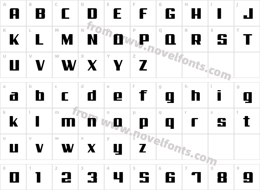 SteadfastRegularCharacter Map