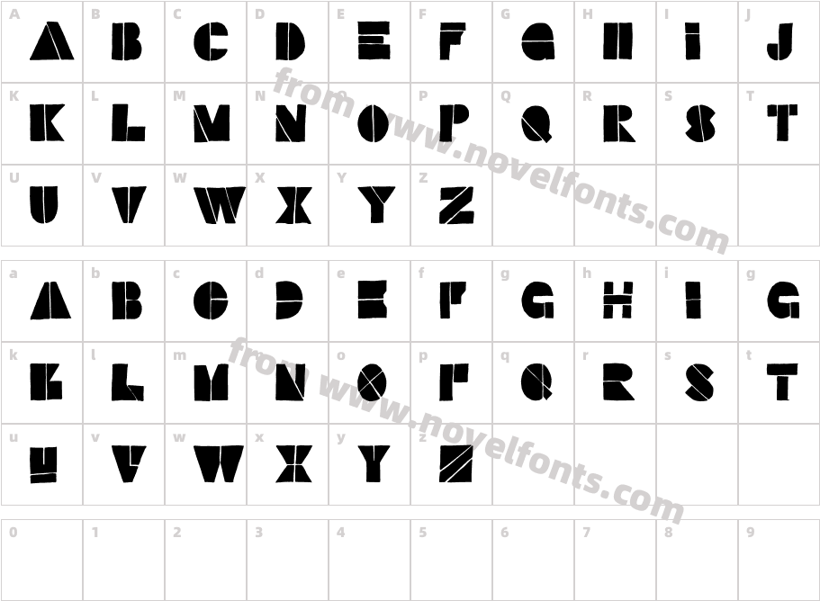 StefffontSetACharacter Map