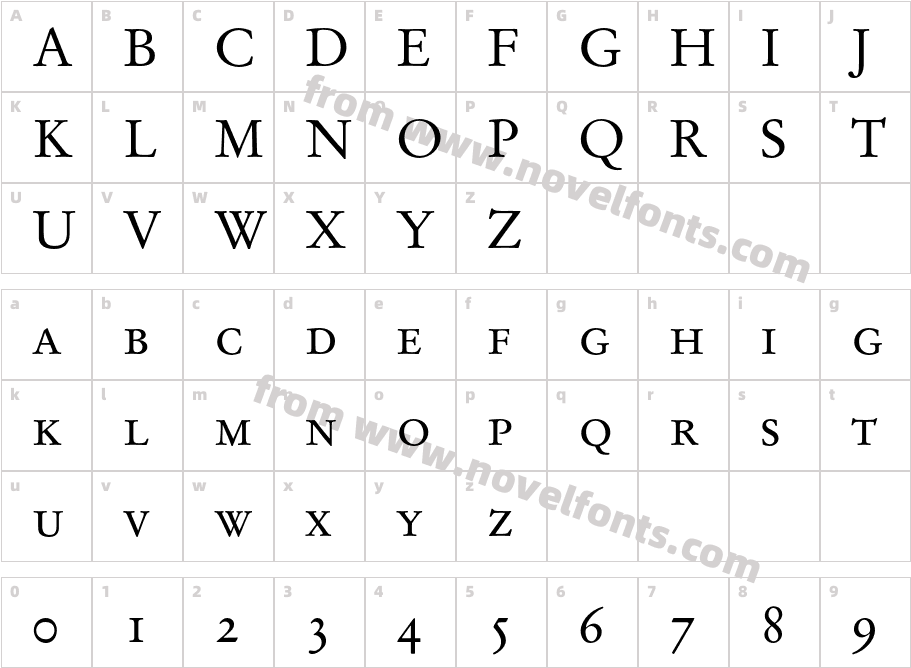 StempelGaramond-RomanSCCharacter Map