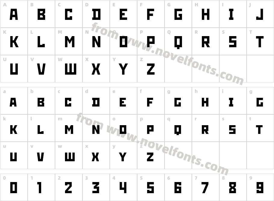 Stenberg ITC StdCharacter Map