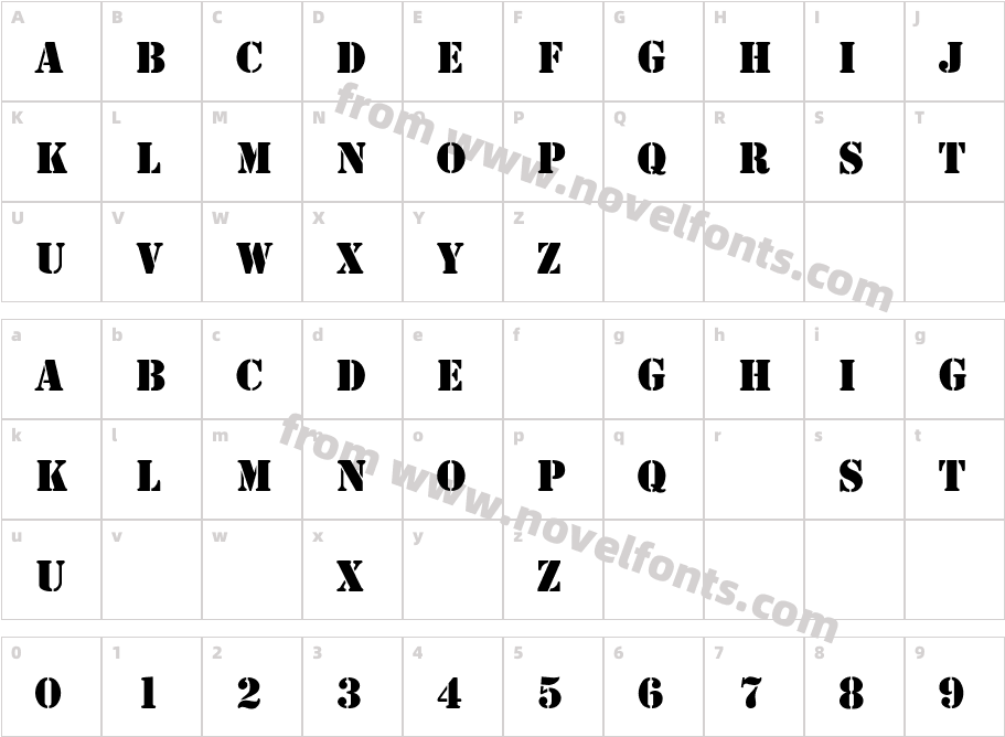 Stencil-ThinCharacter Map