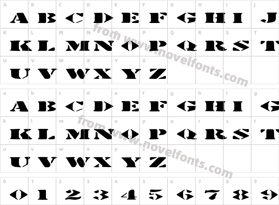 StenciltrationCharacter Map