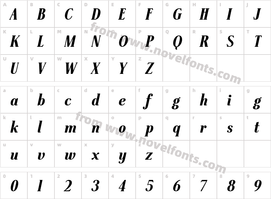 SteppITCStd-UltraItalicCharacter Map