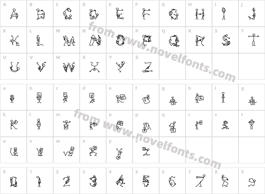 Stick FiguresCharacter Map