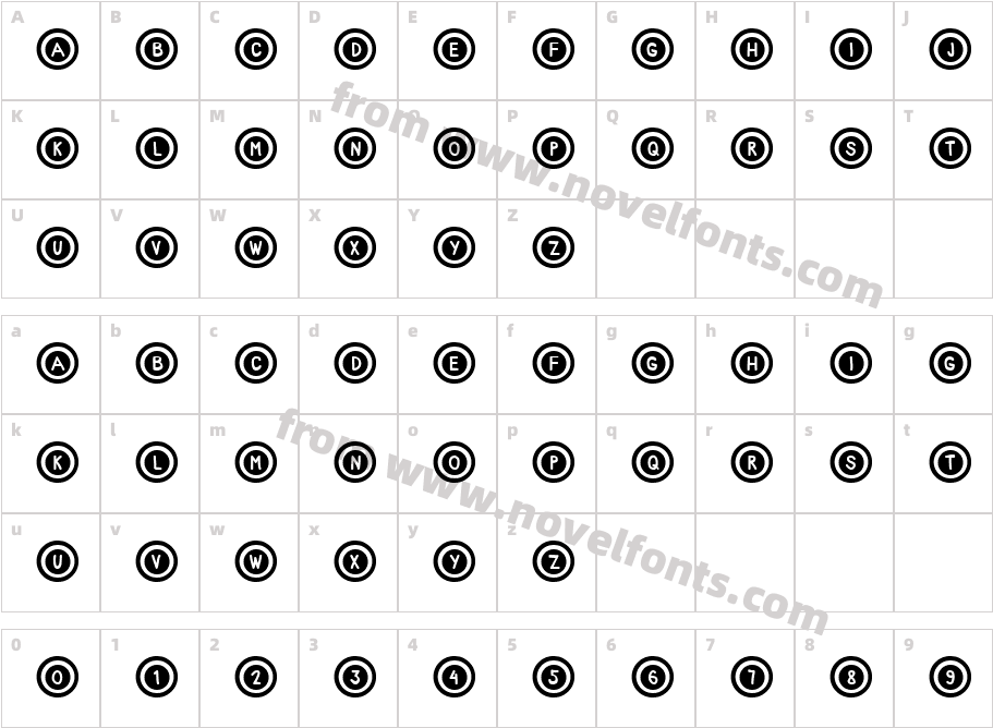 DialtoneCharacter Map