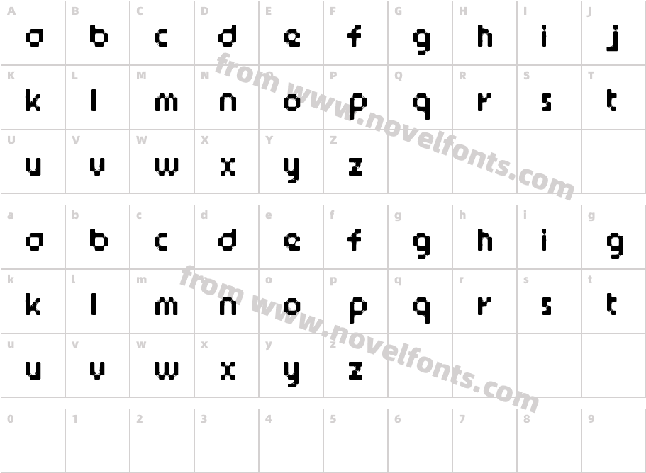 Sticky bits v2Character Map