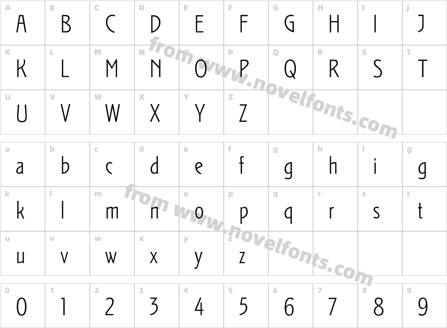 Stoclet ITC Std LightCharacter Map