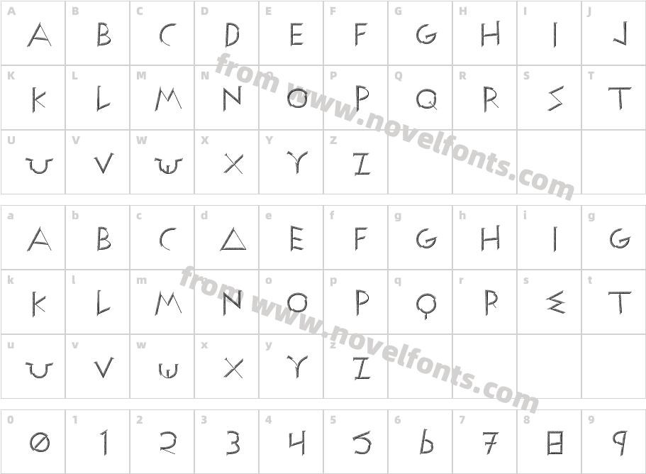 Stoix Mono EngravedCharacter Map