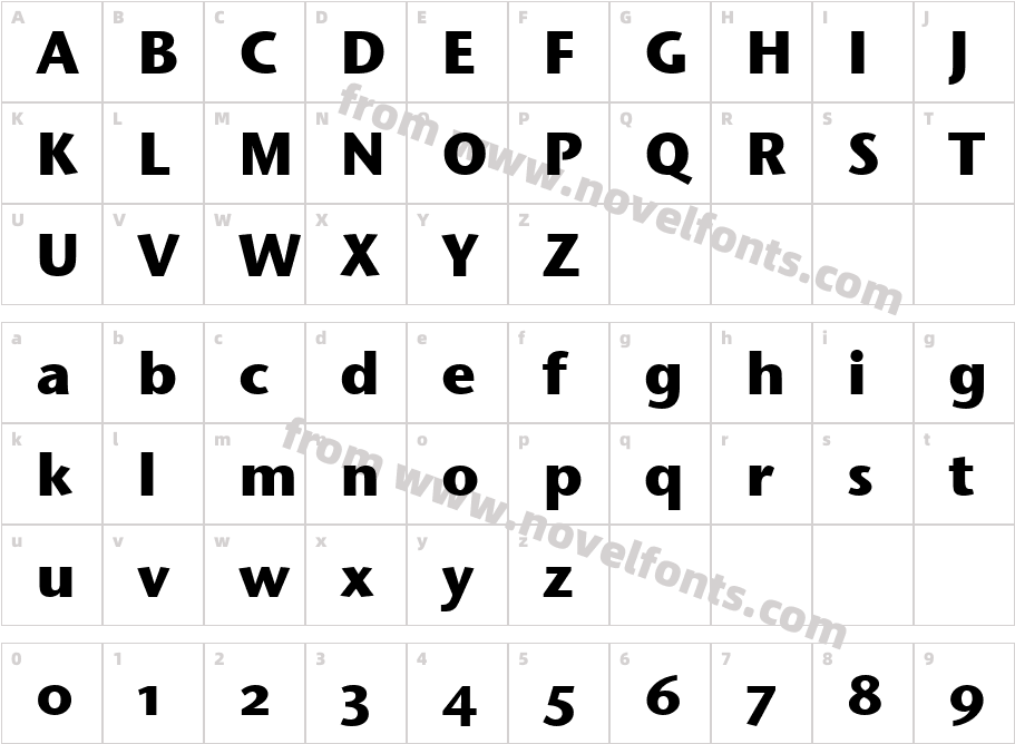 Stone Sans OS ITC TT BoldCharacter Map